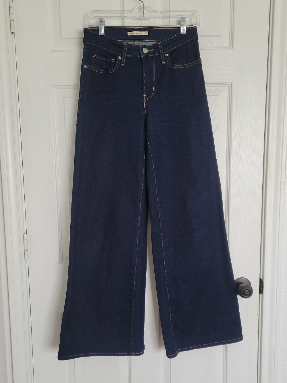 Levi's 318 Shaping Wide Leg Dark Wash Jeans